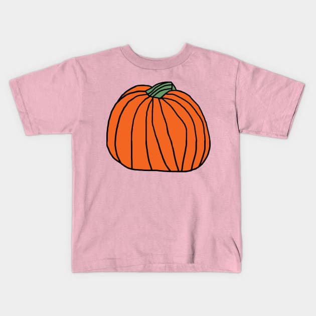 Big Orange Pumpkin Kids T-Shirt by ellenhenryart